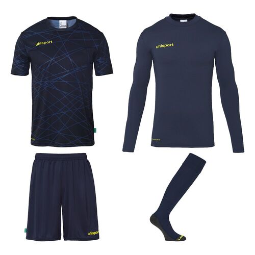 Uhlsport Prediction Torwart Set - marine/fluo gelb