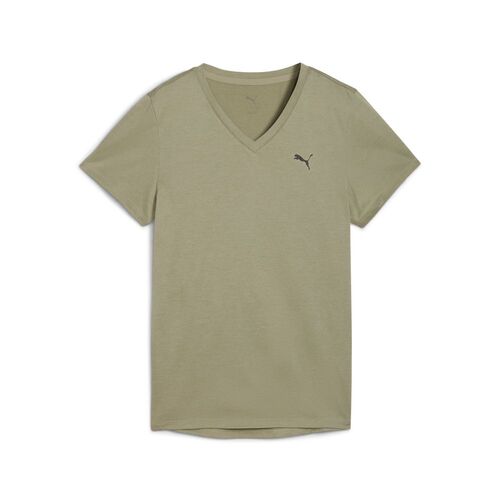 Puma W TAD ESSENTIAL VNECK Tee - gr�n