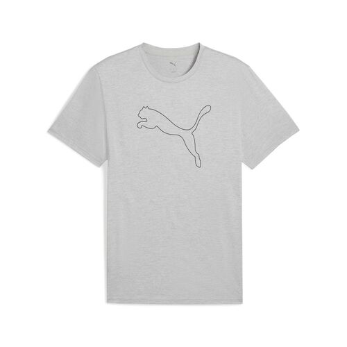Puma M TAD ESSENTIAL HEATHER CAT TEE (CF large cat) - grau