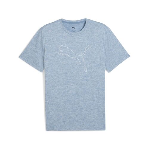 Puma M TAD ESSENTIAL HEATHER CAT TEE (CF large cat) - blau