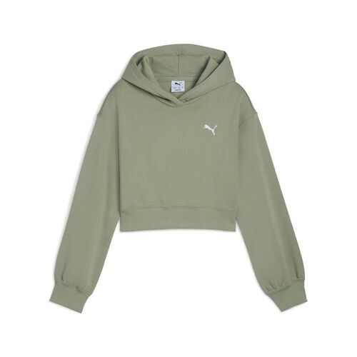 Puma WARDROBE ESS Short Length Hoodie TR G - gr�n