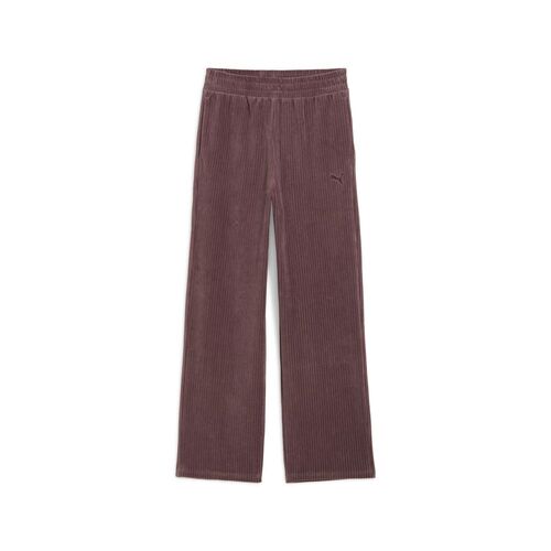 Puma ESS ELEVATED Velour Rib Straight Leg Pant - violett