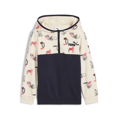 Puma LITTLE RUNNERS Half-Zip Hoodie PS - blau