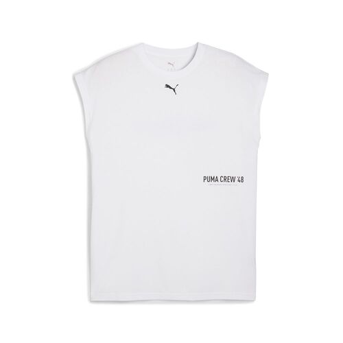 Puma M GRAPHIC CUTOFF TANK - weiss