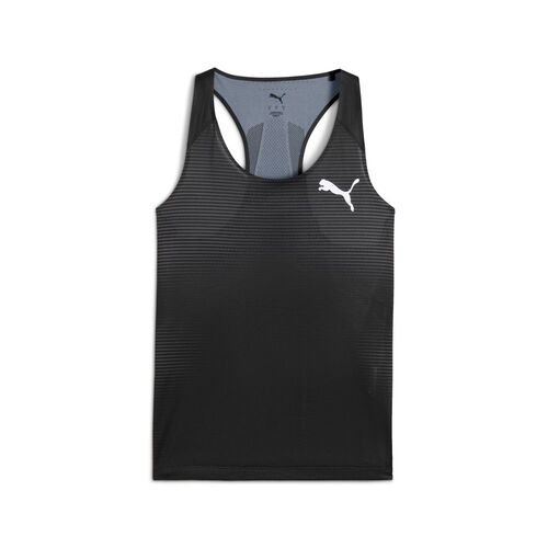 Puma W CROSS THE LINE ULTRASPUN SINGLET - schwarz