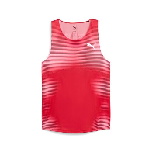 Puma M Cross The Line Ultraspun Singlet - rot