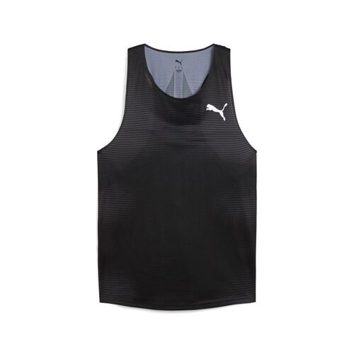 Puma M CROSS THE LINE ULTRASPUN SINGLET - schwarz
