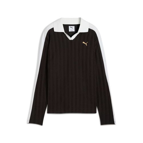 Puma T7 Relaxed Long Sleeve Polo - schwarz