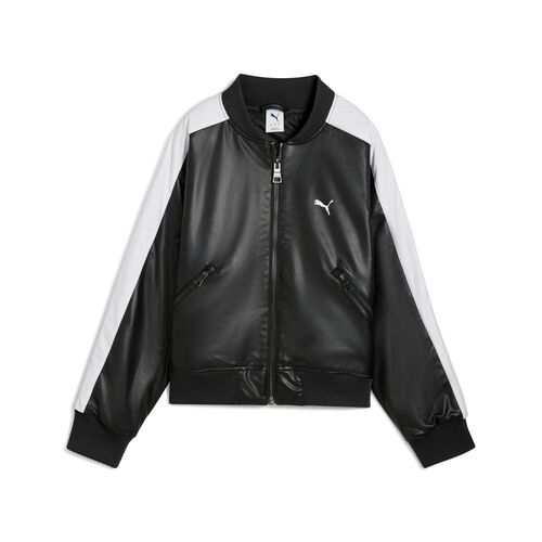Puma T7 Pleather Bomber - schwarz