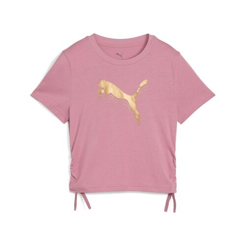 Puma ESS METALLIC Knotted Tee G - pink