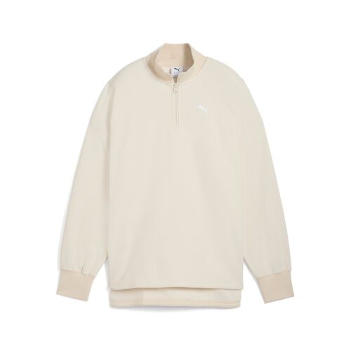 Puma HER Oversized Half-Zip Winterized Crew - weiss