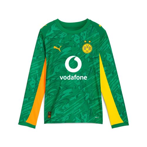 Puma Bvb Gk Jersey Replica Ls Jr With Sponsor - archive green-intense orange