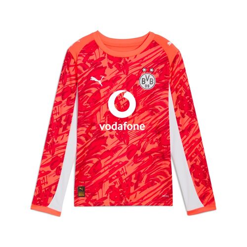 Puma Bvb Gk Jersey Replica Ls Jr With Sponsor - glowing red-silver mist
