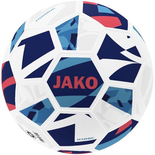 Jako Trainingsball Iconic - wei�/navy/coral