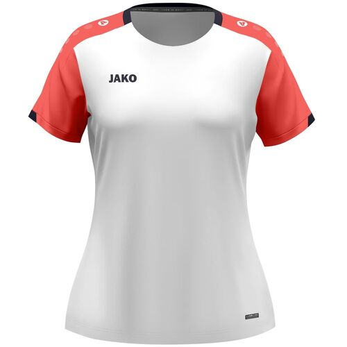 Jako T-Shirt Dynamic Damen - wei�/coral/marine