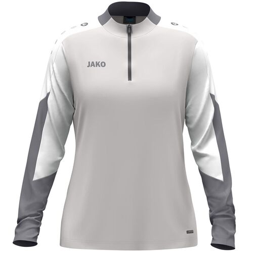 Jako Ziptop Dynamic Damen - hellgrau/wei�/grau