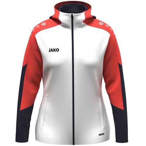 Jako Kapuzenjacke Dynamic Damen - wei�/coral/marine