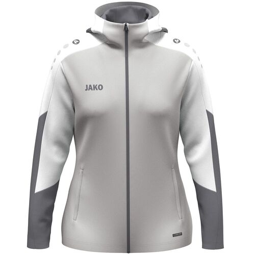 Jako Kapuzenjacke Dynamic Damen - hellgrau/wei�/grau