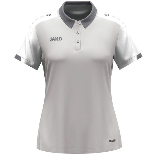 Jako Polo Dynamic Damen - hellgrau/wei�/grau