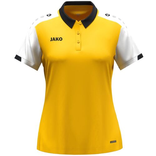 Jako Polo Dynamic Damen - gelb/wei�/schwarz