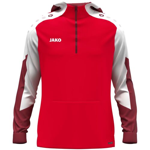 Jako Zip Hoodie Dynamic - rot/wei�/dunkelrot