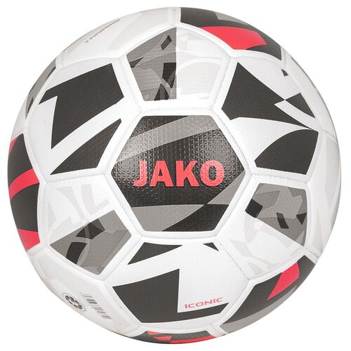 Jako Trainingsball Iconic - wei�/cool gray/coral
