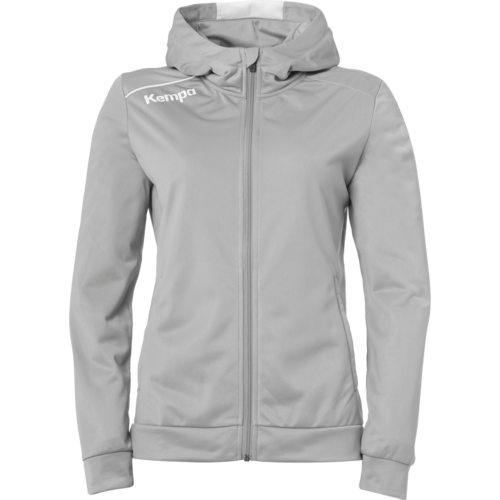 Kempa Player Kapuzenjacke Women - dark grau melange/wei�