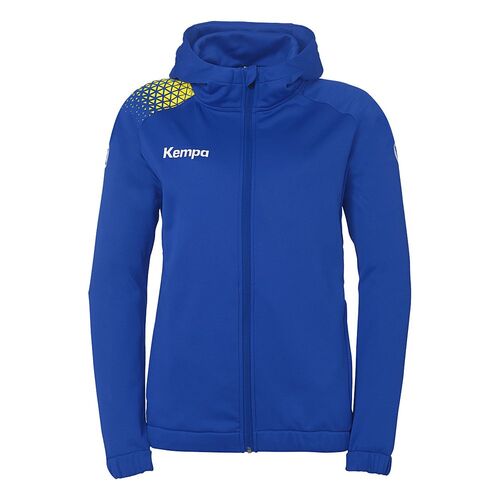 Kempa Ambition 28 Kapuzenjacke Damen - royal/limonengelb