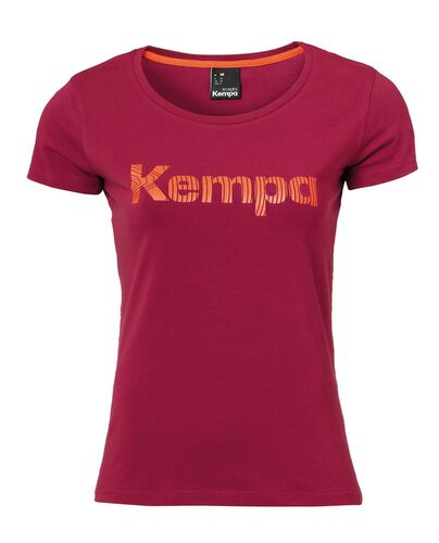 Kempa Graphic T-Shirt Girls - deep rot