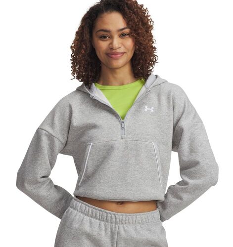Under Armour Rival Flc Piped Hz Hoodie - mod gray light heather