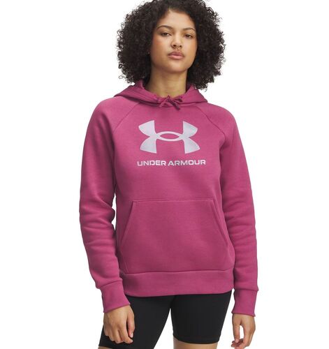 Under Armour Ua Rival Flc Shimmer Hdy - fuchsia dusk