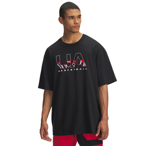 Under Armour Ua M Hwt Hoops Branded Ss - black