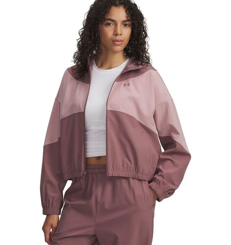 Under Armour Ua Rival Woven Jkt Hd - maroon mist