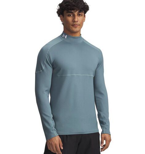 Under Armour Cold Weather Grid Ls Mock - jasper blue