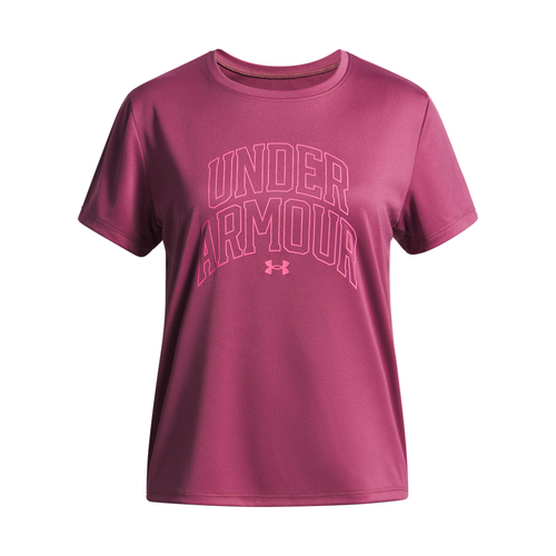 Under Armour Tech Varsity Graphic Ss - fuchsia dusk