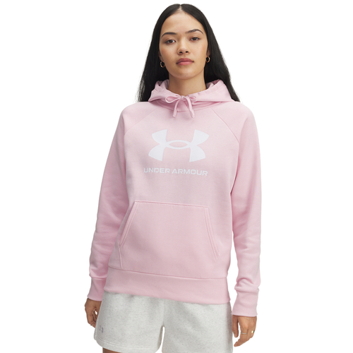 Under Armour Ua Rival Fleece Big Logo Hd - prime pink