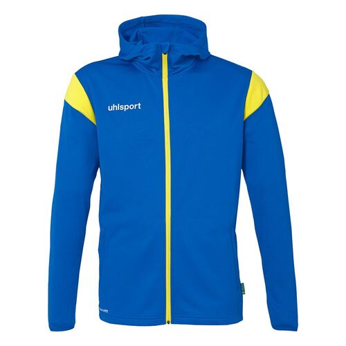 Uhlsport Squad 27 Track Hood Jacke - azurblau/limonengelb
