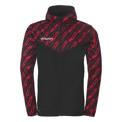 Uhlsport Progressive 28 Multi Hood Jacke - schwarz/rot