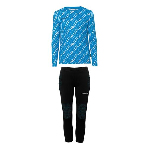 Uhlsport Progressive Torwart Set Junior - cyan/wei�