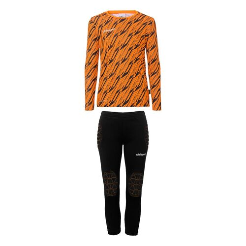 Uhlsport Progressive Torwart Set Junior - fluo orange/schwarz