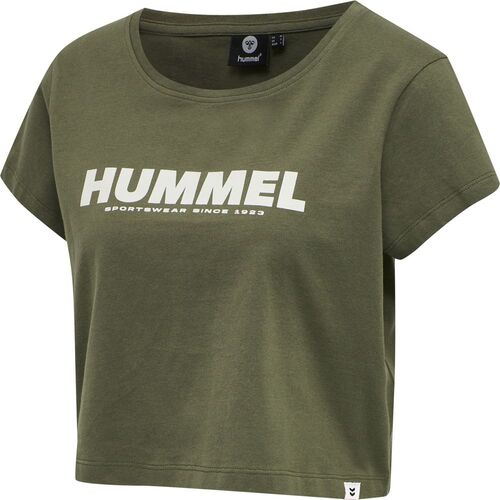 Hummel hmlLEGACY WOMAN CROPPED T-SHIRT - BEETLE