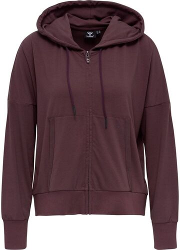 Hummel hmlLUISE LOOSE ZIP HOODIE - FUDGE
