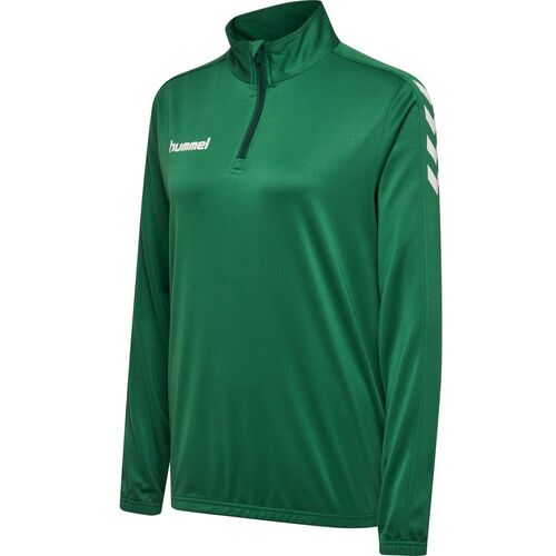 Hummel CORE POLY HALF ZIP SWEATSHIRT WOMAN - evergreen