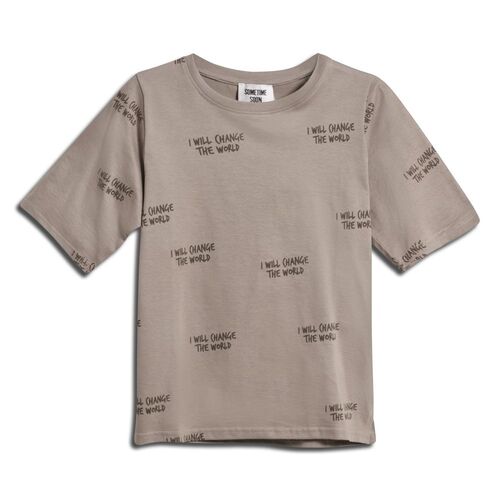 Hummel stsMILOS T-SHIRT S/S - SEPIA TINT - 140 - sepia tint