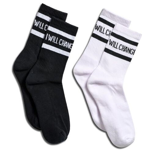 Hummel stsCARBON SOCKS 2PK - BLACK/WHITE - One Size - black/white