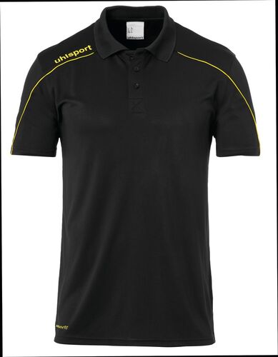 Uhlsport Stream 22 POLO SHIRT - schwarz/limonengelb