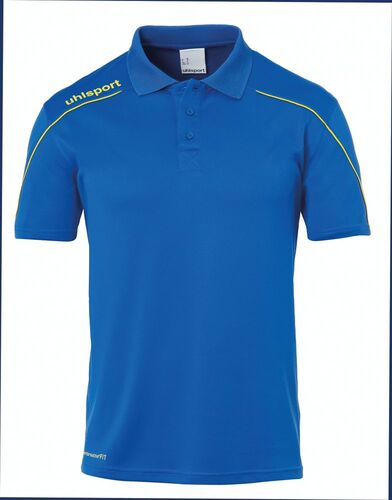 Uhlsport Stream 22 POLO SHIRT - azurblau/limonengelb