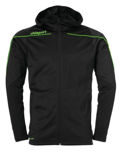 Uhlsport Stream 22 TRACK HOOD JACKET - schwarz/fluo gr�n