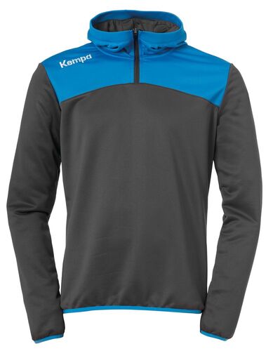 Kempa EMOTION 2.0 QUARTER ZIP HOODY - anthra/kempablau