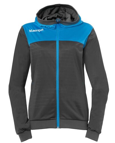 Kempa EMOTION 2.0 HOOD JACKET WOMEN - anthra/kempablau